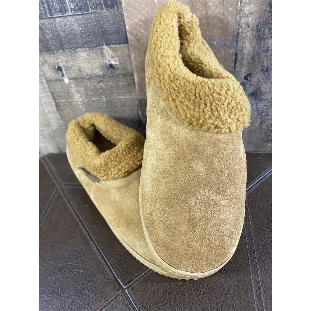 Wanderlust Women Microsuede Indoor Outdoor‎ Rugged Slippers Size L 9 Tan